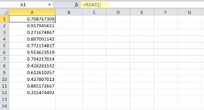 excel rand function